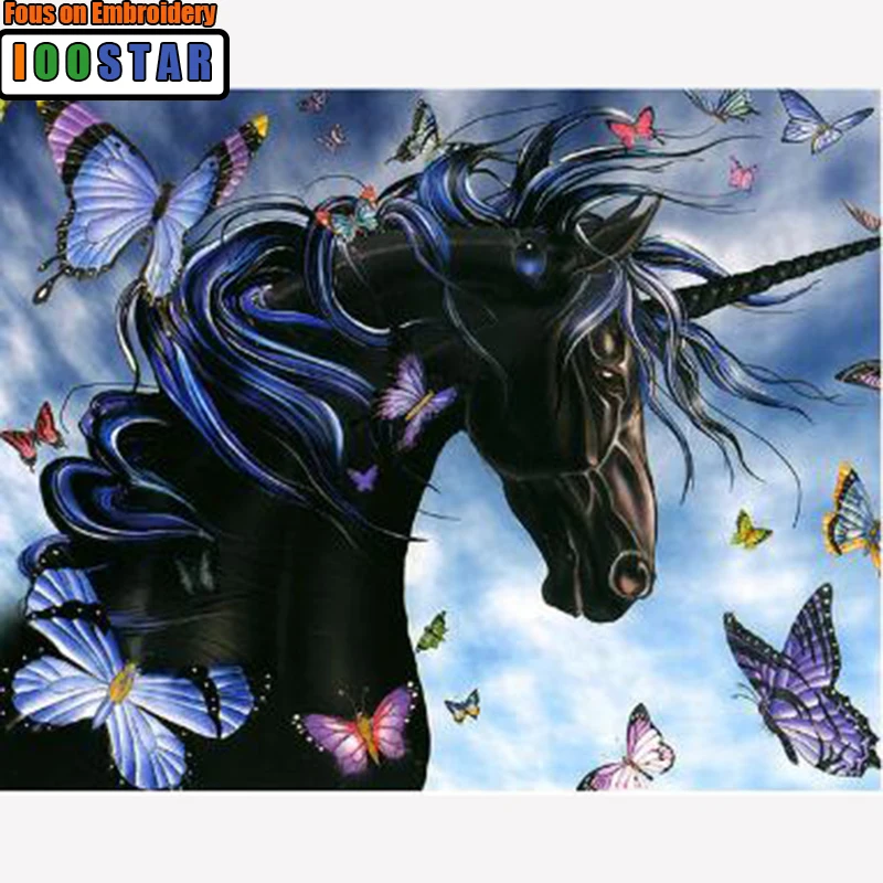 

DIY 5D Unicorn Diamond Painting Cross Stitch Full Square Diamond Embroidery Painting of Rhinestones Unfinished Handcraft