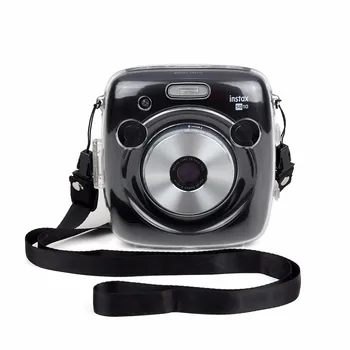 

Fujifilm Instax Square SQ10 Camera Crystal Case PVC Transparent Strap Shoulder Bag Protector Instant Film .Camera Shell Cover