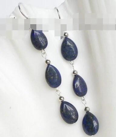 

Hot sell Noble- hot sell new - shitou 00732 Genuine 100% NATURE LAPIS LAZULI EARRING Dangle