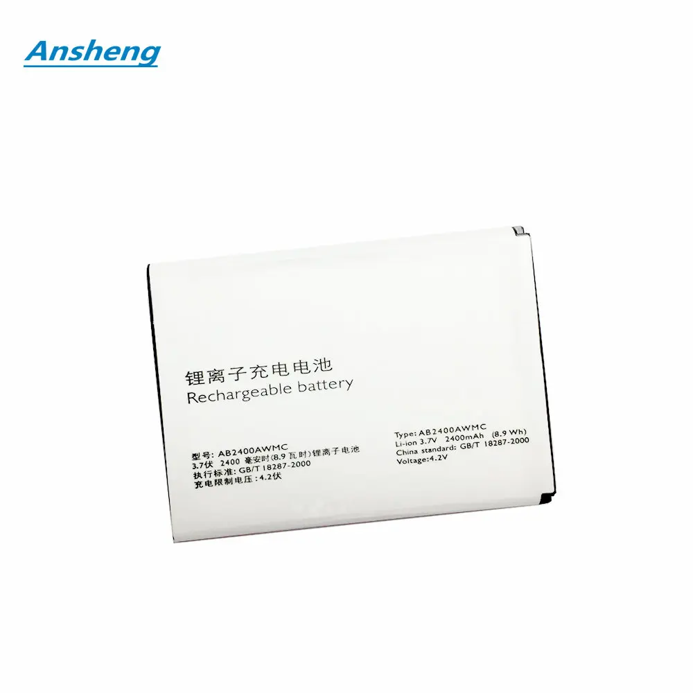 

Original 3.7V 2400mAh AB2400AWMC Battery For PHILIPS Xenium W732 W736 W832 D833 W6500 W737 Smartphone