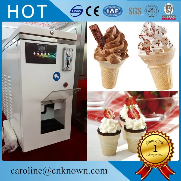 High efficient automatic soft ice cream vending machine cheap ice cream