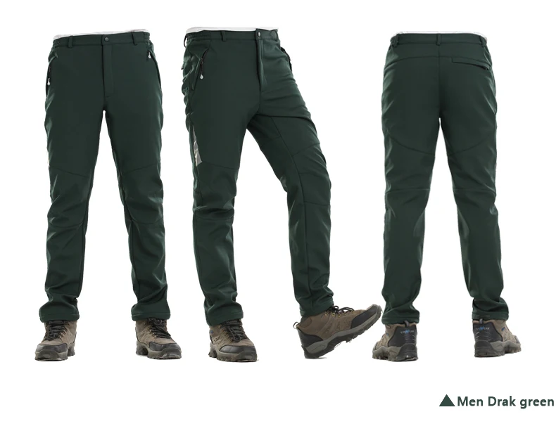 S-5XL зимние уличные походные брюки для мужчин водонепроницаемые тепловые флисовые ветрозащитные брюки мягкие оболочки женские лыжные Трекинговые Брюки