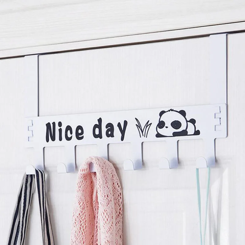 

Towel Hat Clothes Wall Bedroom Hook Over Door Rack Door Hook Wall Hanger Hat Coat Durable Kitchen 5 Hooks Wall Hanger Bathroom