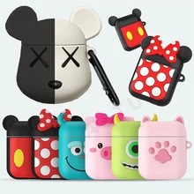 Мультяшный Мягкий силиконовый чехол для Apple Airpods противоударный чехол для Apple гарнитура для Airpods чехол s милый Защитный Чехол Air Pods