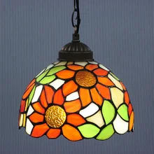 8 pulgadas de tiffany colgante de luz de estilo Europeo flor de sun colgante vidrieras lámparas balcón pasillo pasillo iluminación Droplight