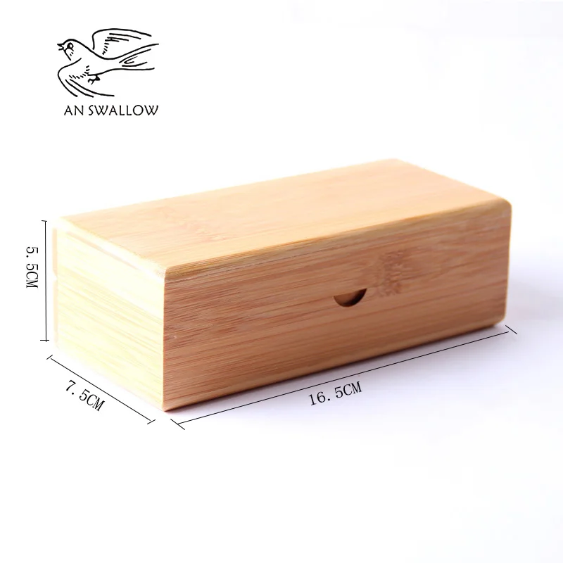 

Fashion Rectangular Sunglasses Case Brand Designer Handmade Natural Bamboo Wood Sun Glasses Box Bag