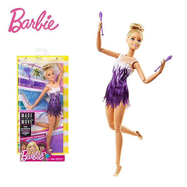 Оригинальная кукла Барби, потрясающая танцовщица, гимнастическая, FTG80, Йога, спорт, кукла Барби, игрушка DHL81, игрушки для девочек, подарок, все суставы, движение