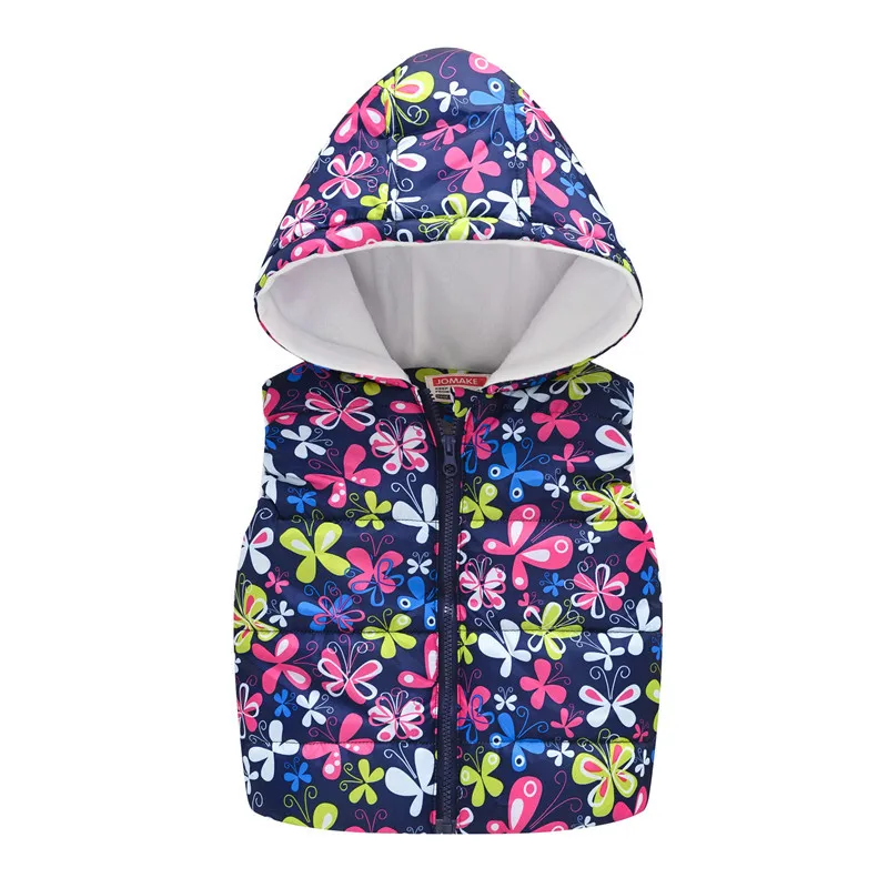 Autumn Winter Girls Vests Children's Cotton Warm Coat Baby Boy Dinosaur Hooded Waistcoat Kids Cartoon Cute Outerwear Clothing Outerwear & Coats luxury