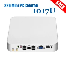 XCY Мини-ПК Окна 10 Celeron 1017U двухъядерные мини настольных ПК 4 ГБ Оперативная память 120 ГБ SSD HTPC неттоп HDMI VGA Dual экрана Wi-Fi ТВ коробка