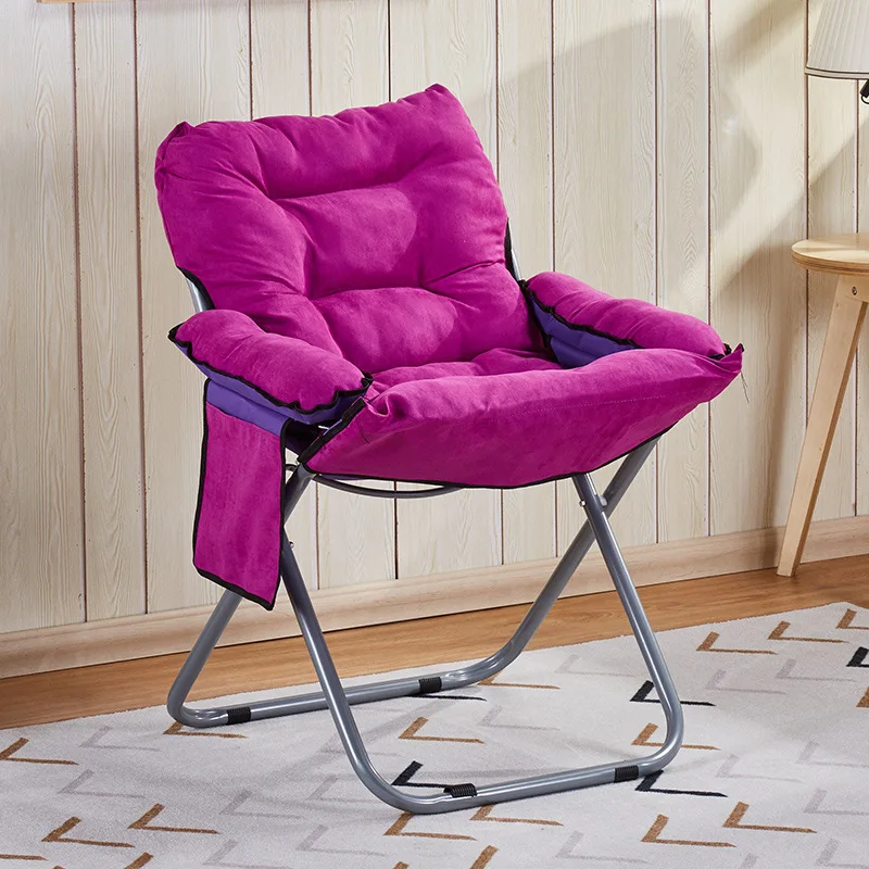 Складной диван кушетка Memeory пены шезлонги с подлокотником и Cupholder регулируемая спинка компьютерный стол стулья для офиса дома - Цвет: Фиолетовый