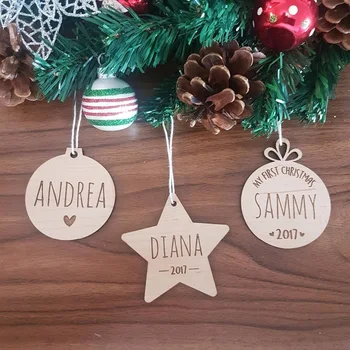 

Personalized wooden Our First Family with Branch Christmas Ornament,Christmas gift,Christmas Tree Ornaments