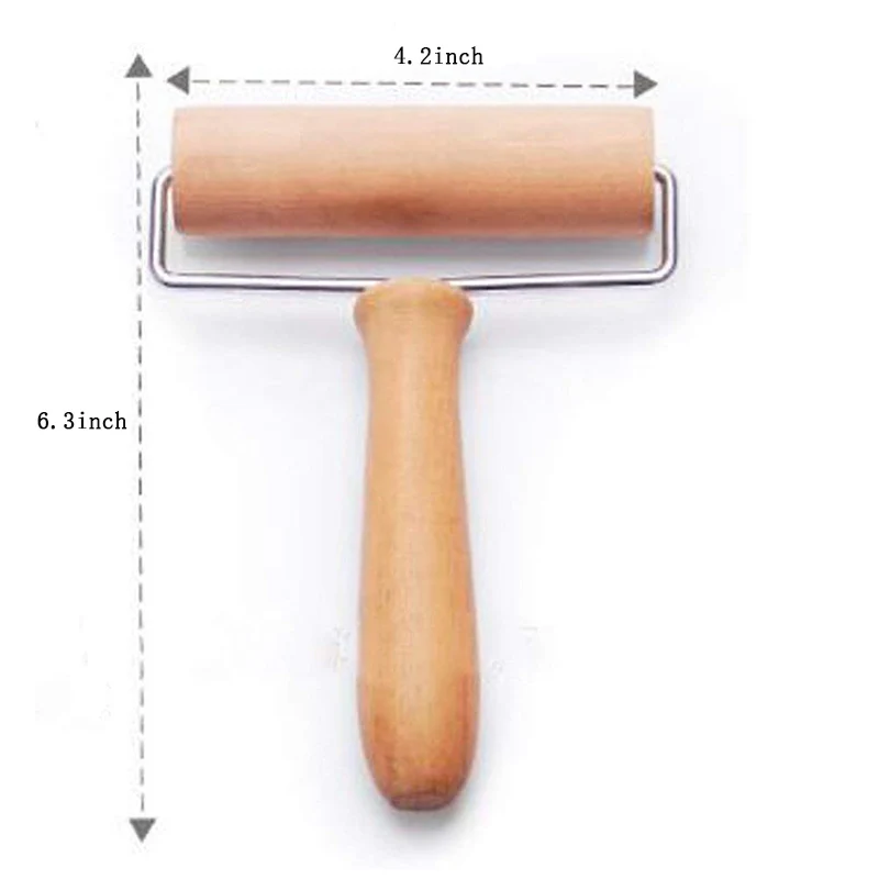 Wooden Rolling Pin, Hand Dough Roller for Pastry, Fondant, Cookie Dough, Chapati, Pasta, Bakery, Pizza. Kitchen tool - Image 2
