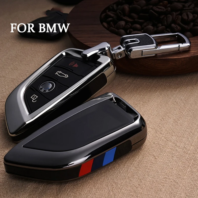 Car key Cover Case for BMW X1 X5 X6 F15 F16 F48 BMW 1 / 2 Series Plating Remote Controller Key ...