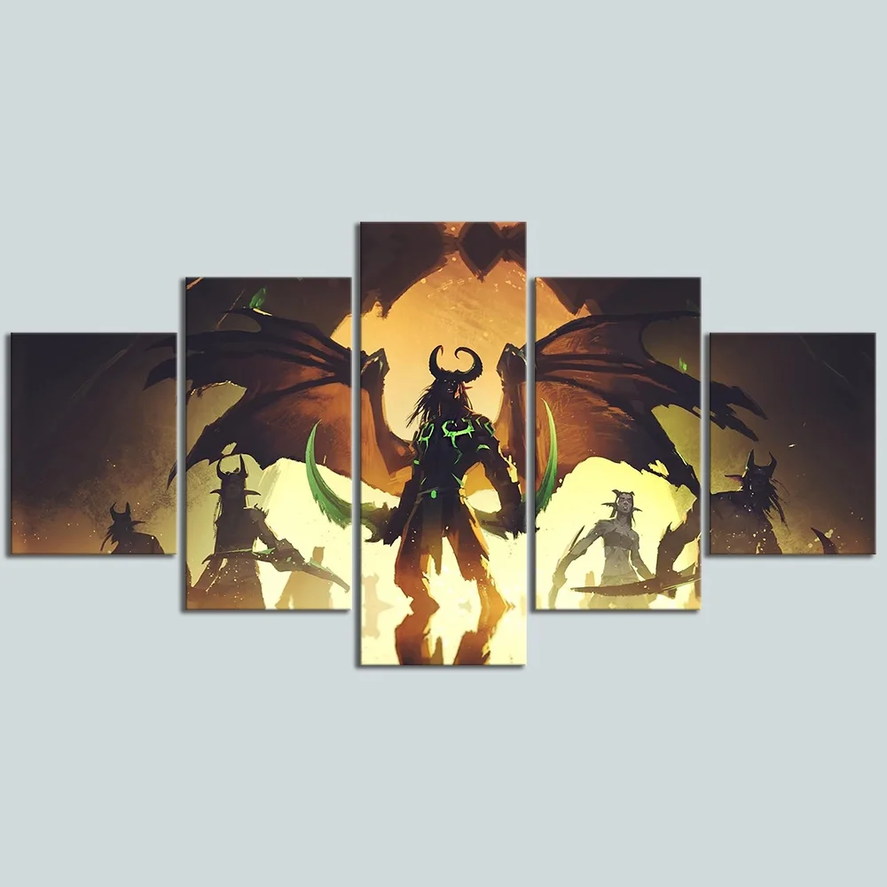  5 Pieces DOTA 2 Game HD Print Painting Canvas Wall Art Picture Home Decoration Living Room Modern H