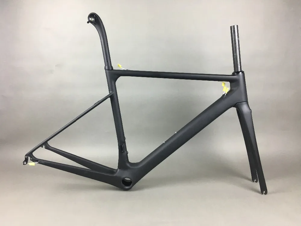 Sale 2019 new arrival direct mount brake T1100 full matte nice marble weaves carbon road frame:frameset+fork+seatpost+headset+clmap 46