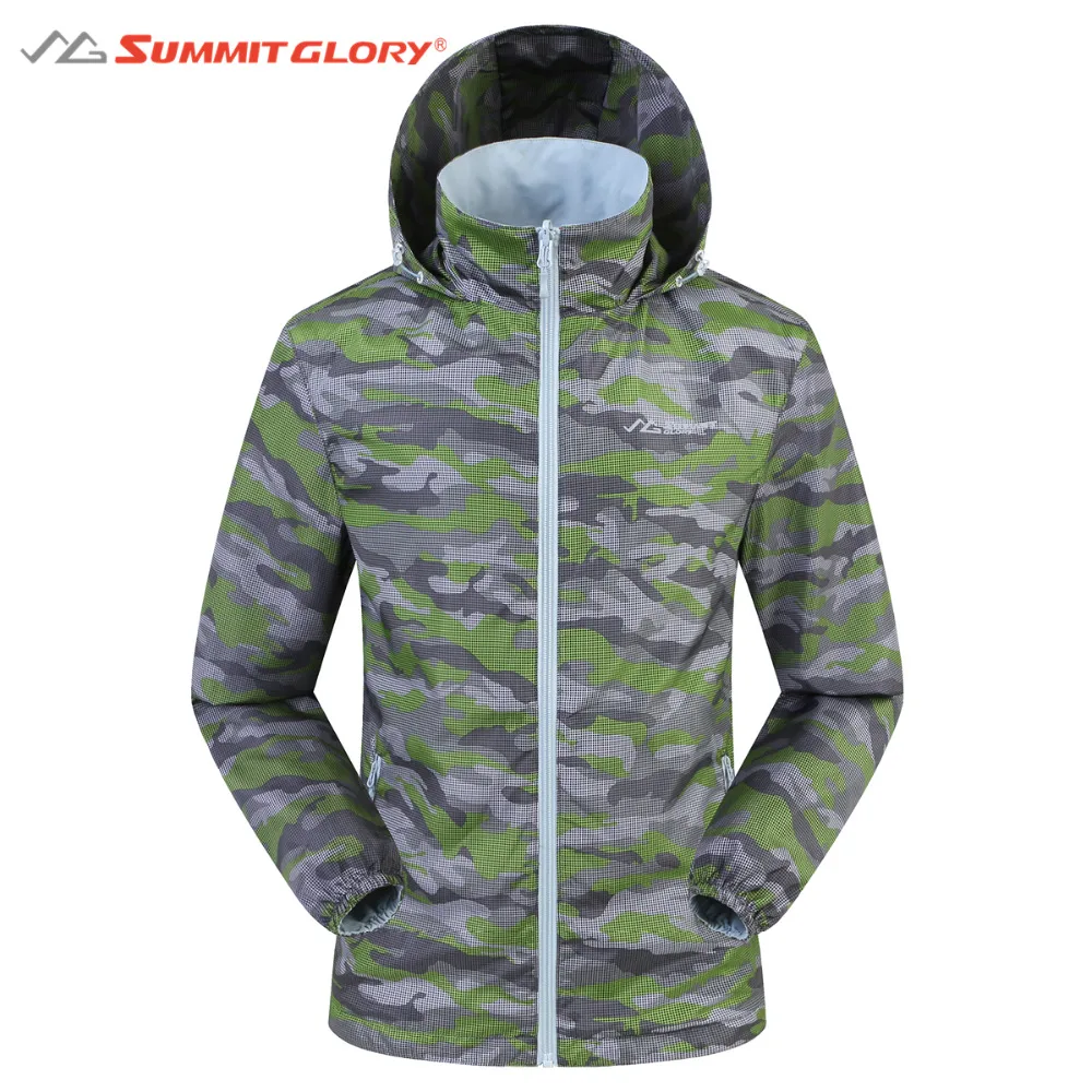 

Camouflage Reversible Hooded Jacket Men 2017 Spring New Arrival Mens Training and Exercise Jackets Summit Glory