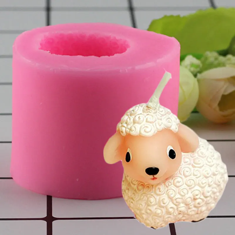 

Mujiang 3D Craft Sheep Soap Silicone Molds Baby Birthday Cake Candle Mold Fondant Cake Decorating Tools Chocolate Candy Moulds