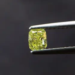 0.45ct форма подушки натуральный желтый алмаз драгоценные камни свободные камни Сыпучие камни