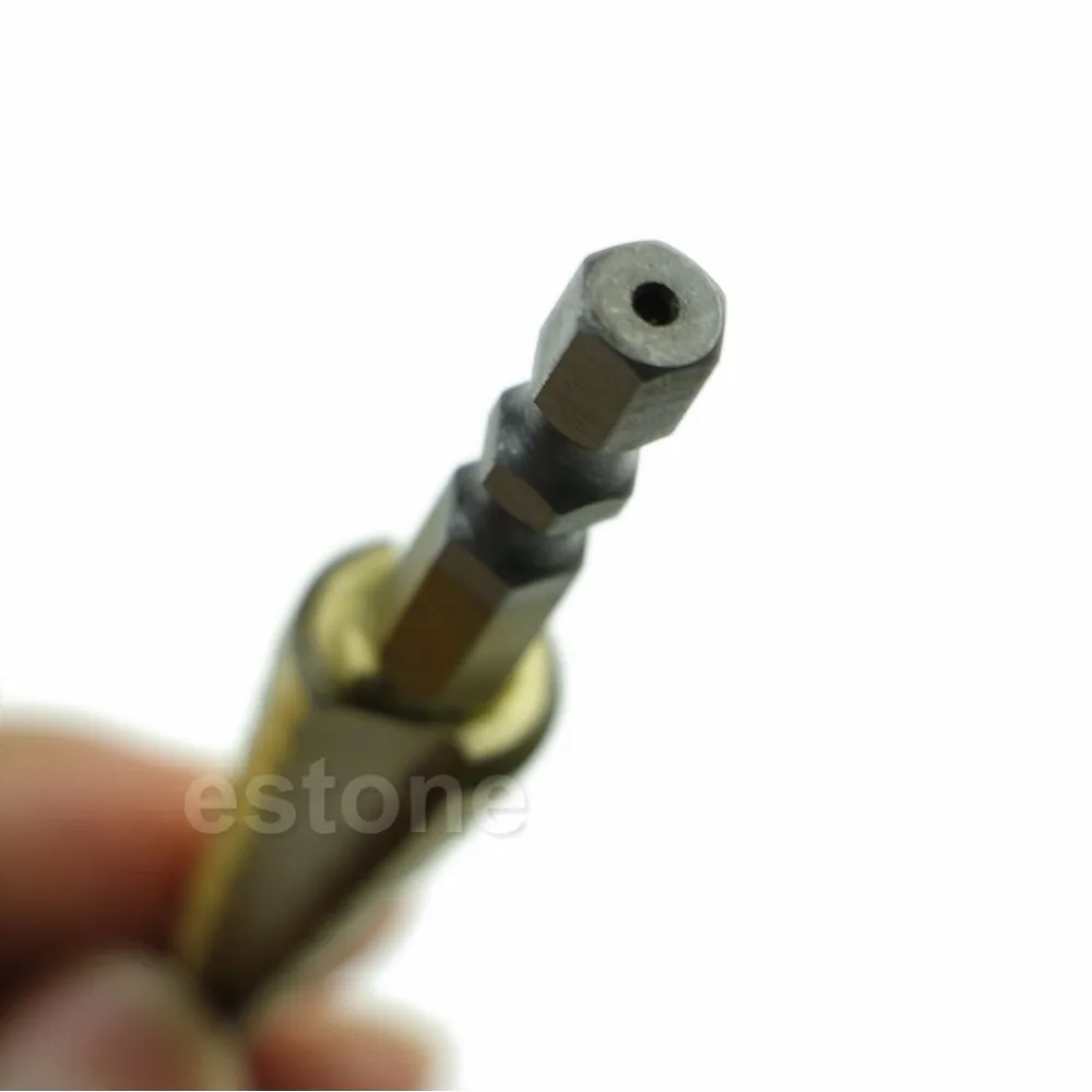 1/4 Hex Titanium Step Cone Drill Bit Hole Cutter 3-13MM HSS 4241 For Sheet Metal Wood Drilling Powe
