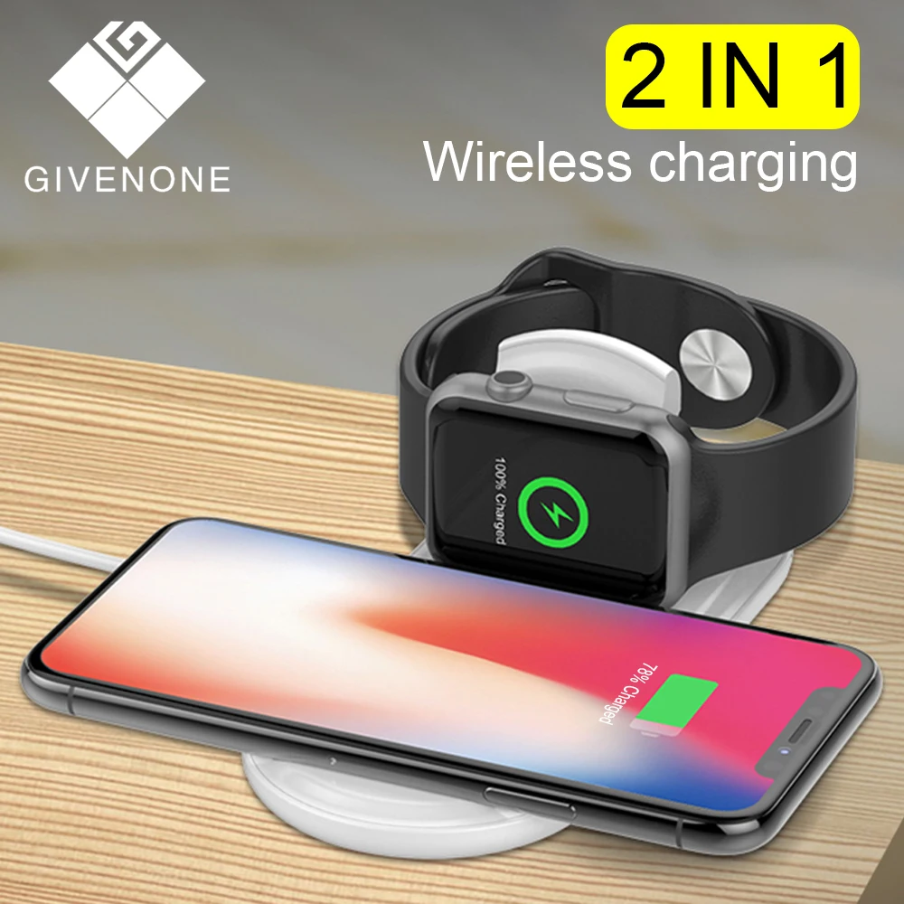 

GIVENONE 10 W Wireless Charger for iPhone X XR XS Max Apple I Watch 4 3 2 1 fast charging for samsung S7 S8 S9 S10 plus Note 8 9