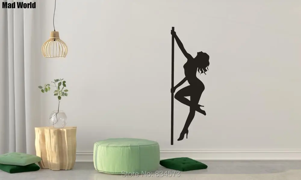 Sexy Girl Pole Dance Dancer Silhouette 56 170H 47 143H 37 112H 1
