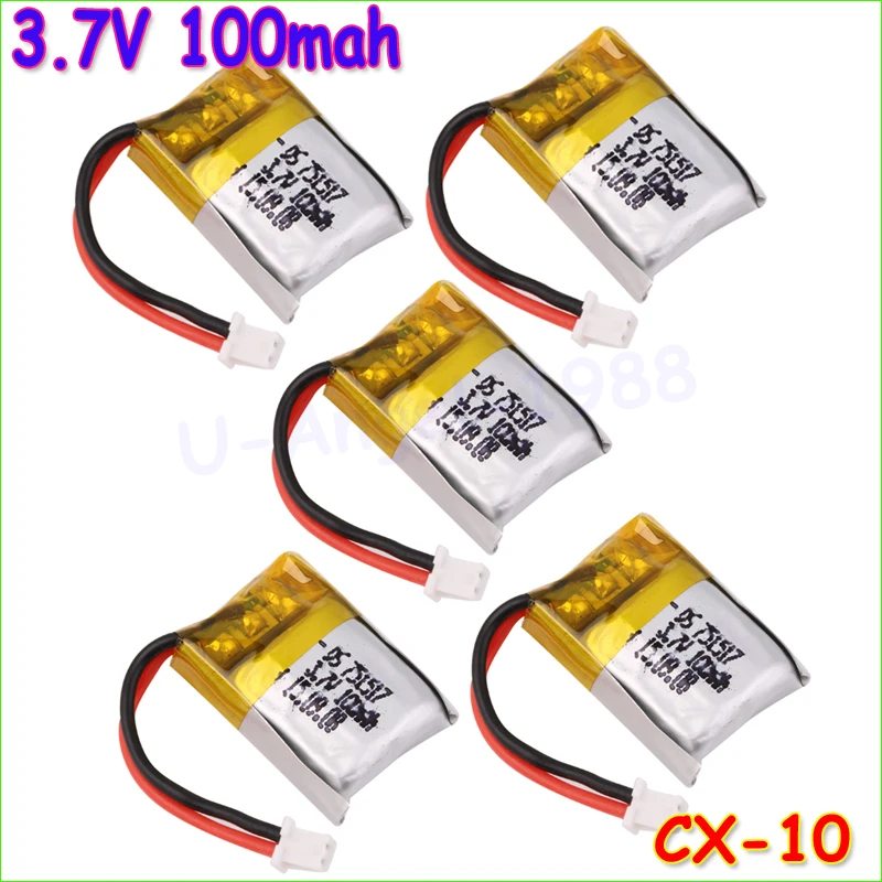 50pcs lot 3 7V 100mAh RC Lipo font b Battery b font RC Part For Cheerson
