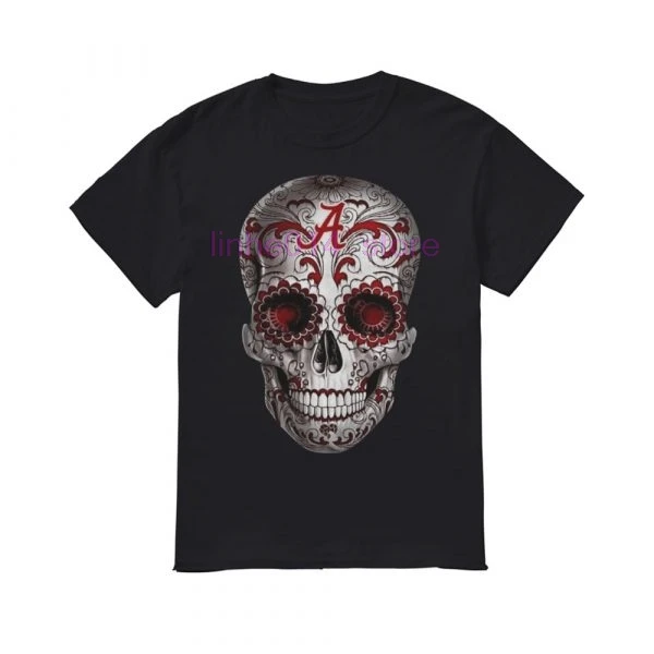 

brand men shirt Alabama Crimson Tide Sugar Skull shirt