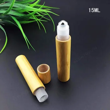

15ml bamboo roll on bottle/ plastic or stell ball roller vial / lotion cosmetics bottles for perfumes, oil