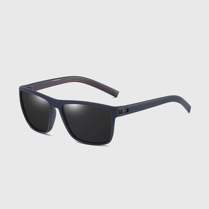 Королевские Модные поляризованные солнцезащитные очки для девушек, мужские Квадратные Солнцезащитные очки TR90, уличные мужские солнцезащитные очки для вождения, черная коричневая оправа, UV400 MS029 - Цвет линз: C8-Blue-Gray