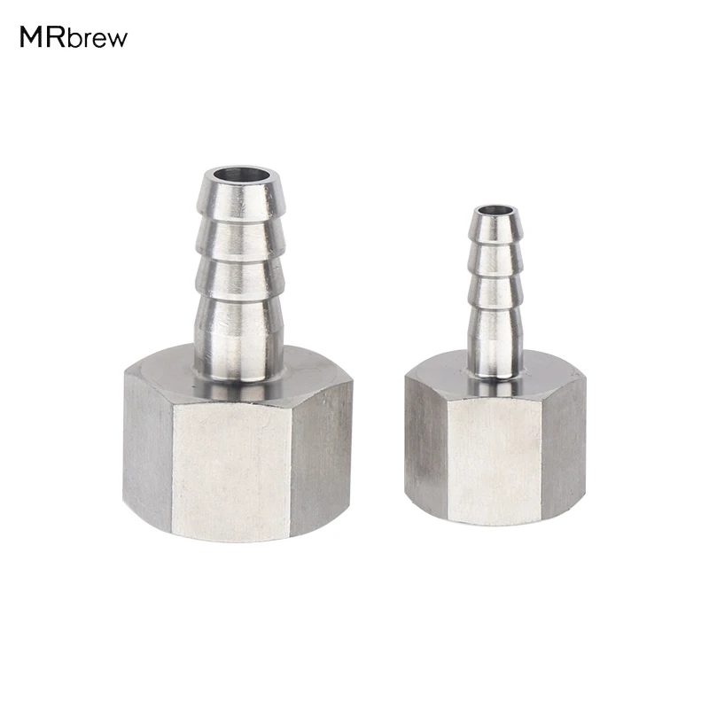 

8mm 13mm Hose Barb Tail 1/2" 3/4'' NPT Female Thread Connector Joint Pipe Fitting 304 Stainless Steel Coupler Adapter