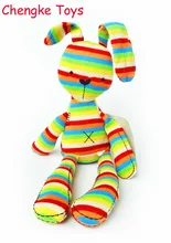 Hot 50CM Rainbow Rabbit With Tags Mamas & Papas Iridescent Baby Bunny For Baby Plush Toys Mamas And Papas Rabbit For Kids