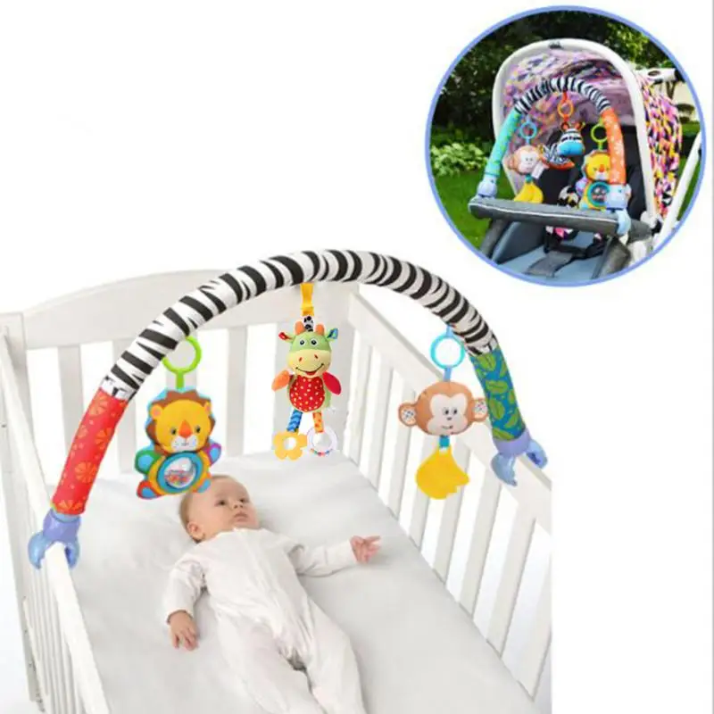 Милые Погремушки для новорожденных, игрушки-пустышки, детская коляска, кровать, подвесные игрушки, детские Плюшевые Развивающие игрушки, забавные игрушки-прорезыватели для детей