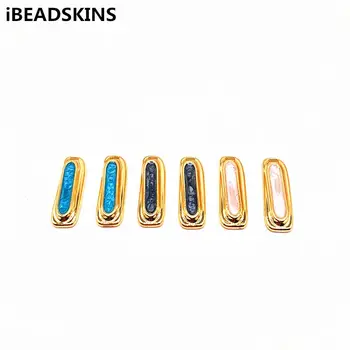 

New arrival!29X10mm 100pcs/lot zinc alloy with Enamel rectangle connector for earrings accessories/Earring parts Jewelry DIY