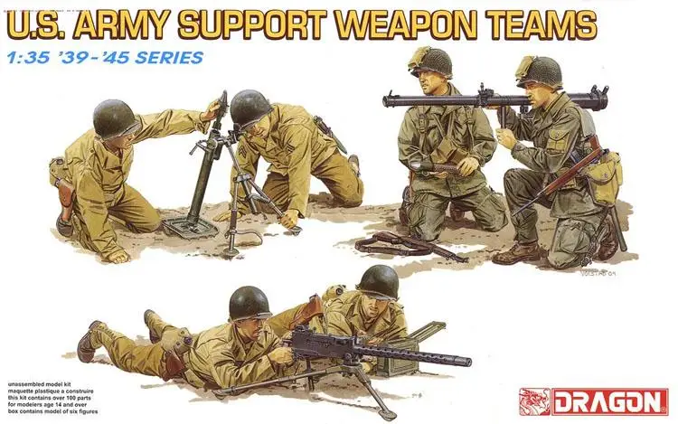 DRAGON U.S. Army Support Weapon Teams 1/35 Soldiers 6 figures model Kits |