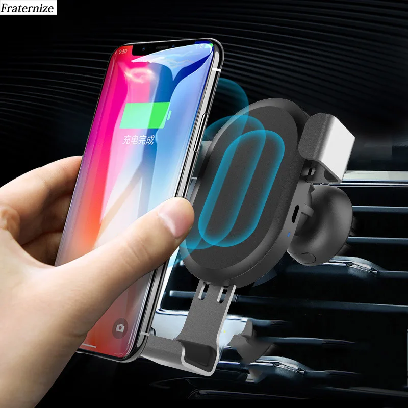 Qi Fast Wireless Car Charger For iPhone X 8 Plus cell phone Quick