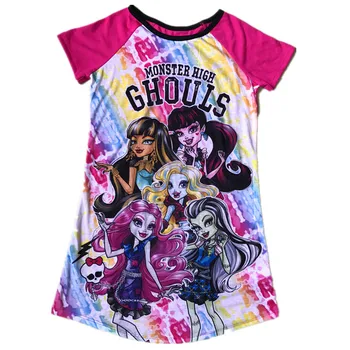 

2018 Summer Monster Girls Dress Children Princess Party Dress Kids Clothes Ever After Dress Girls Costume Birthday Clothing