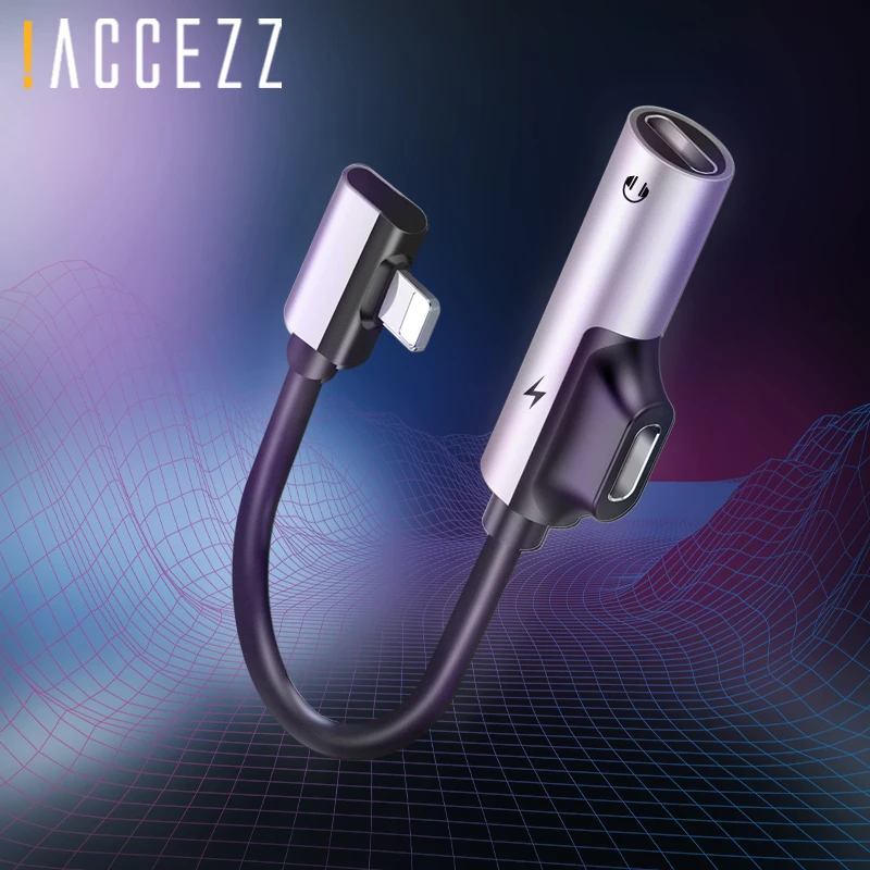 

!ACCEZZ For iphone Charging Audio Adapter For Apple X 8 7 Plus XS MAX XR IOS 12 Dual Lighting Fast Charge Earphone AUX Splitter