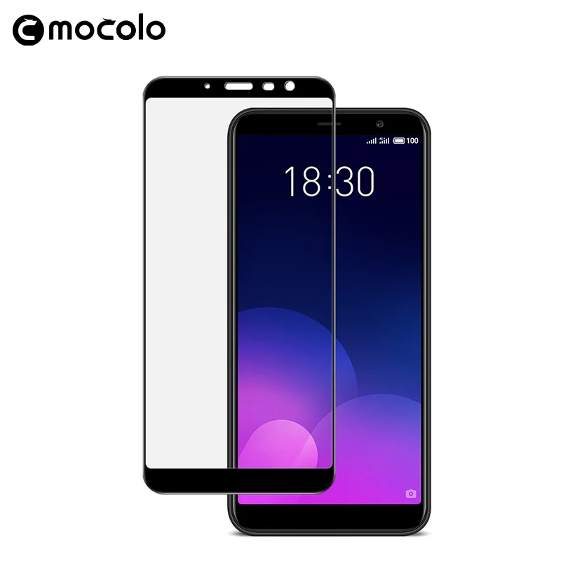 Закаленное стекло Mocolo с полным покрытием для Meizu 6T Защитное экрана твердостью 9H M6T
