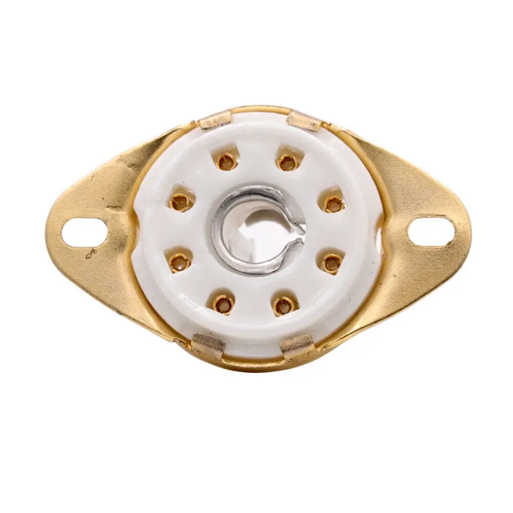 1PC 8PIN TUBE SOCKET B8G Ceramic VALVE BASE Tin/Gold Plated for 5B254 C3G 7N7 EF22 Vintage Audio Amplifier DIY Project hifi