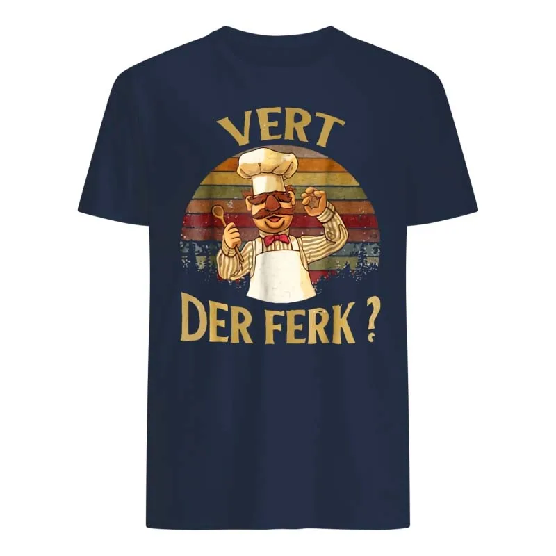 Футболка с надписью шведского шеф повара Vert Der Ferk Sunset со скидкой 100% хлопок мужские