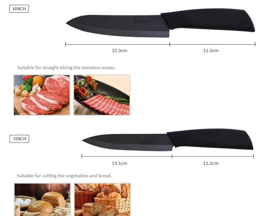 Набор керамических ножей 3'4'5'6' кухонные ножи с держателем Мясорубка красочные Timhome горячая Распродажа кухонный инструмент резак мясные ножи