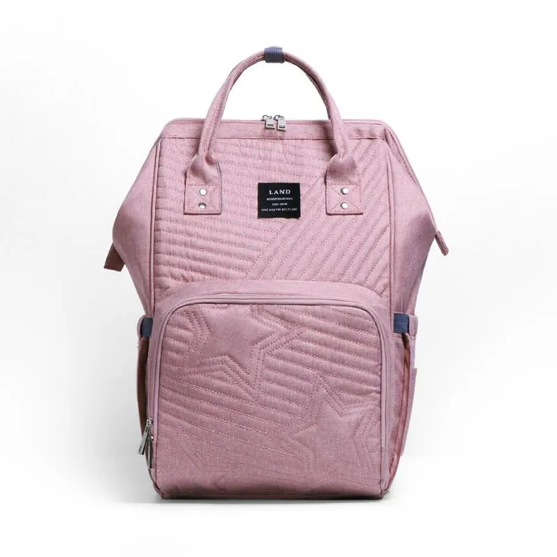 Аутентичные большие сумки для подгузников для мам, сумка для пеленания для мам, большой детский рюкзак для путешествий, сумка для кормления, дропшиппинг - Цвет: Pink