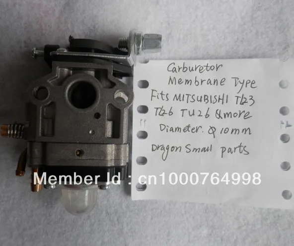 Карбюратор Тип мембраны 10 мм для MITSUBISHI триммер TL23 TL26 TU26 2 цикл CARB заменить часть KK22008AA-BA 220677306473