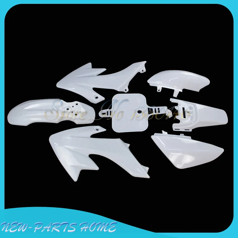 White Plastic Fairing Fender Kits For 50cc 70cc 90cc 110cc 125cc 140cc 150cc 160cc Dirt Pit Bike Honda CRF50 XR50