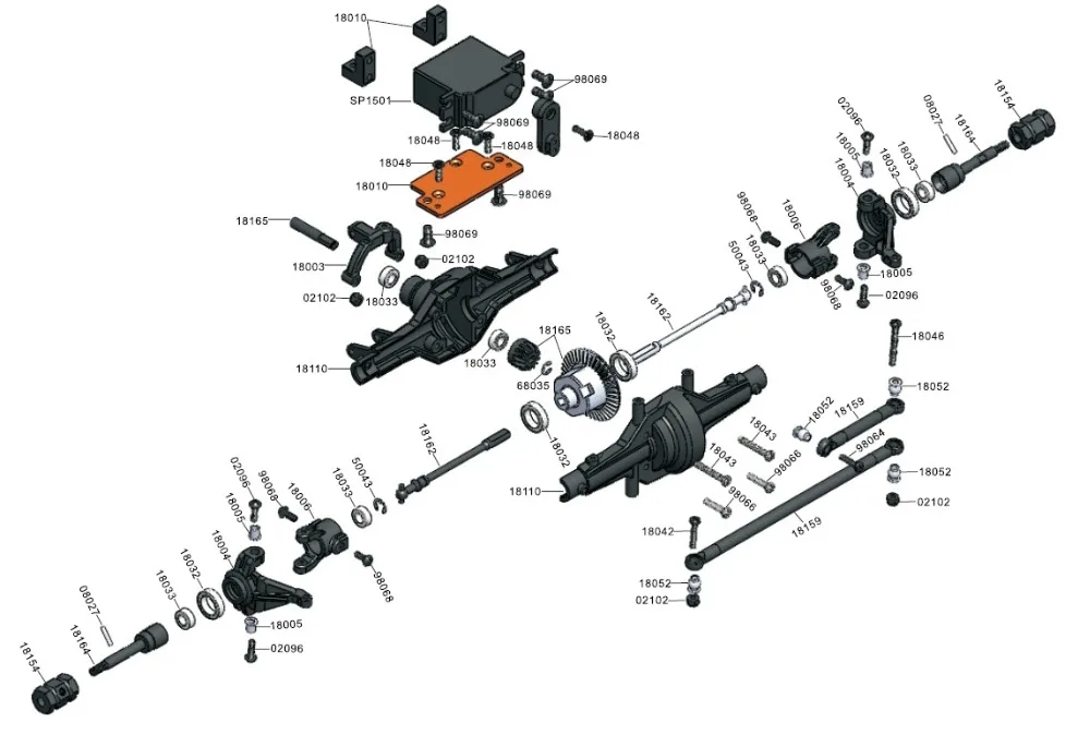 18003 Center Link Mount For 1/10 Rgt 