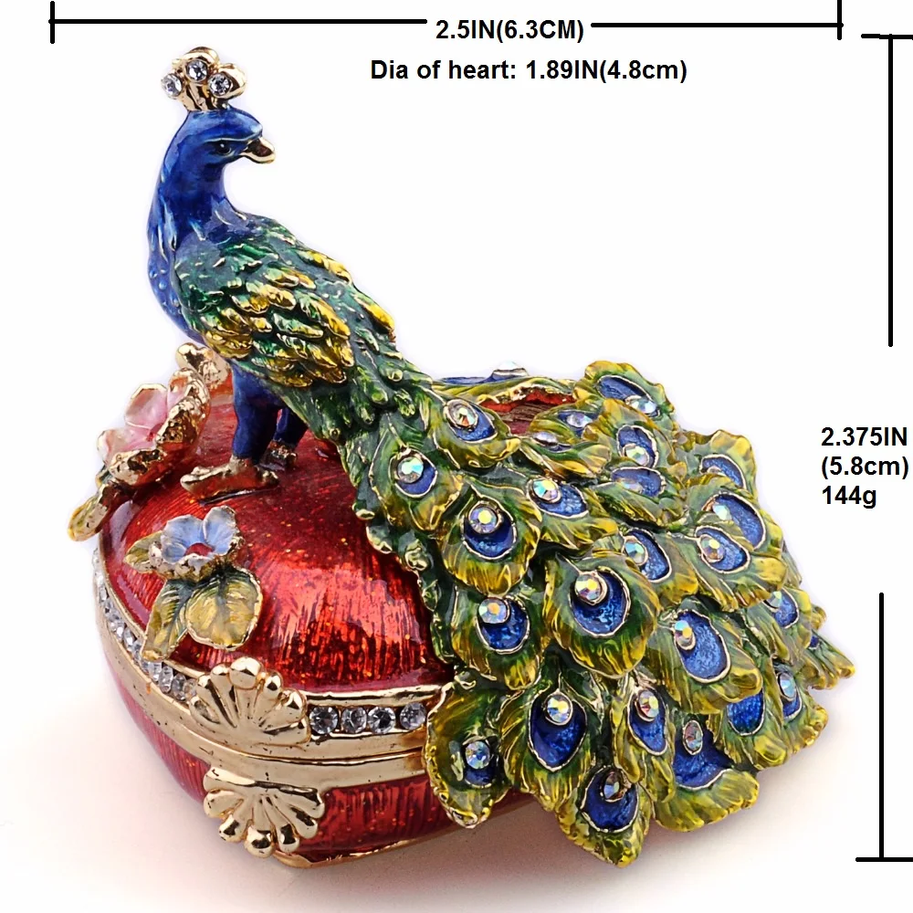 Павлин искусственное животное фигурка Faberge русское винтажное украшение