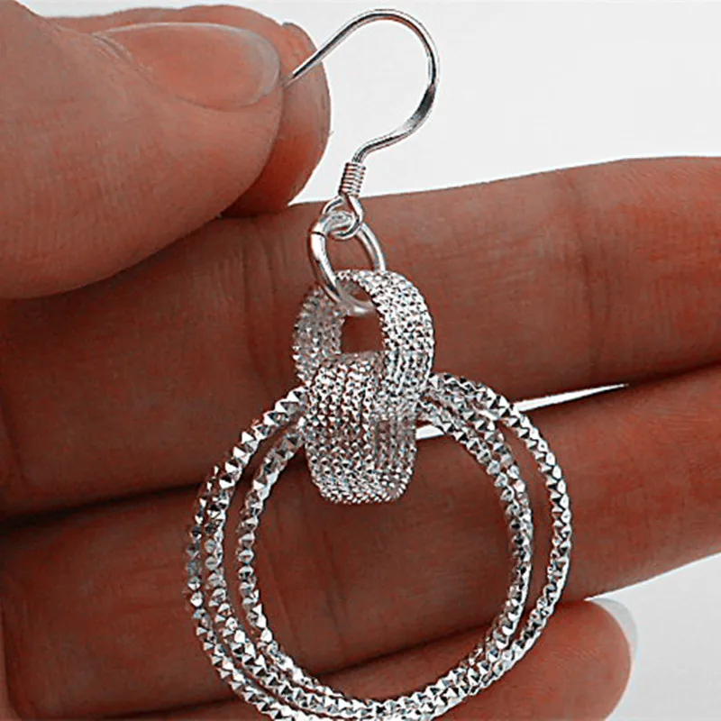

925 sterling silver drop earrings trendy fashion jewelry earrings for women Eh007