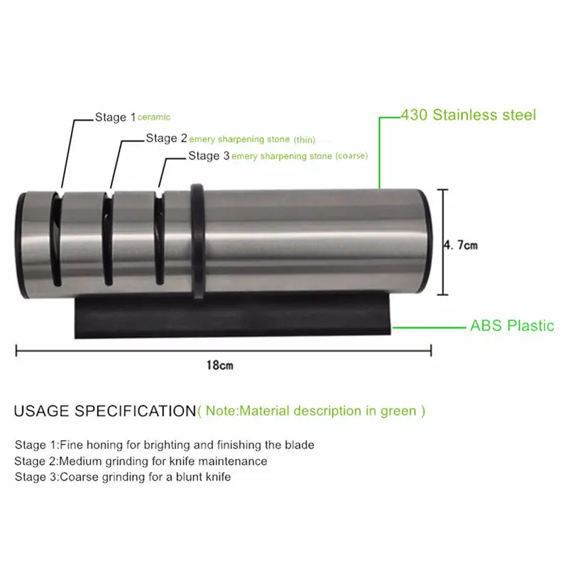 Профессиональный Кухня 3 этапа Ножи точилка Вольфрам алмаз Керамика шлифовальный станок ножи для ножей, точильный камень Afilador ножей, точильный камень, инструмент
