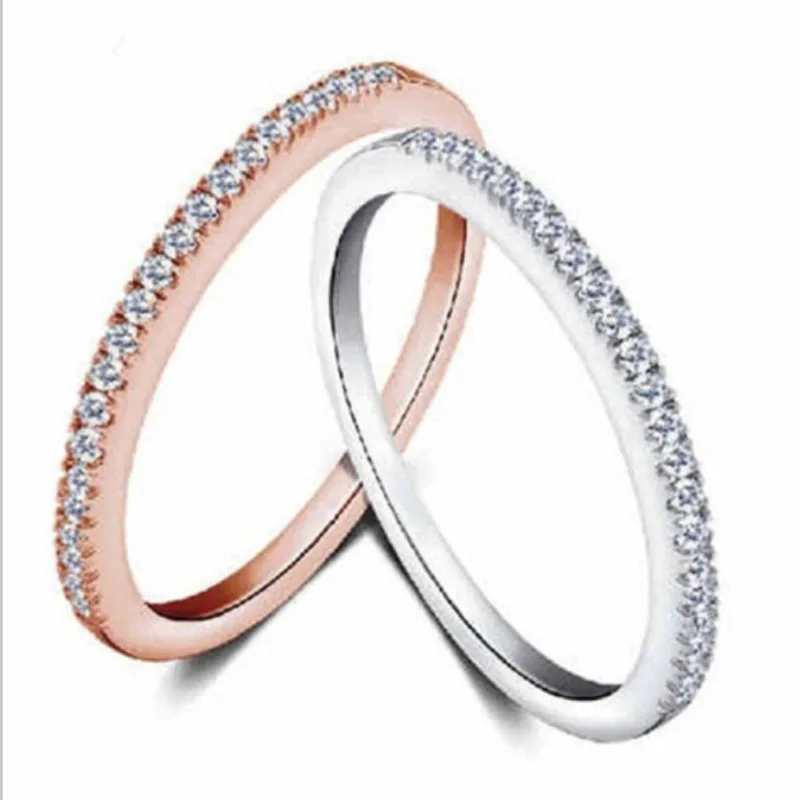 

100% 925 Sterling Silver AAA+ Cubic Zirconia Bezel CZ Charm cz Bar Delicate Dainty Thin Chain Simple Girl Ring -072