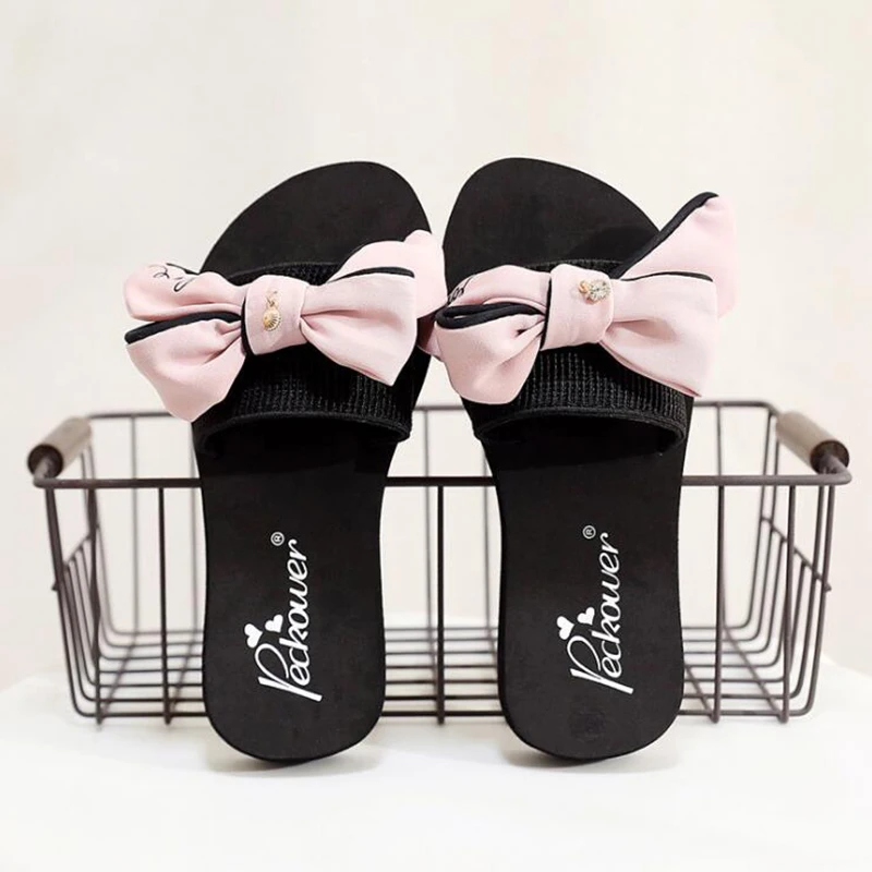 Parent-child flip flop Summer Children Girls Bowknot Cute little princess baby Flat Slipper Casual Shoes Comfortable Slip s77